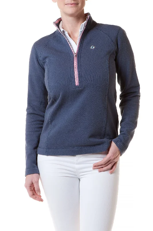 Ladies Breakwater Zip Nantucket Navy with Pink Trim Refined Women's Classic 