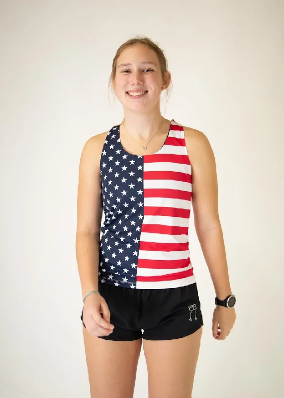 Women's USA Performance Singlet Modern Women's 