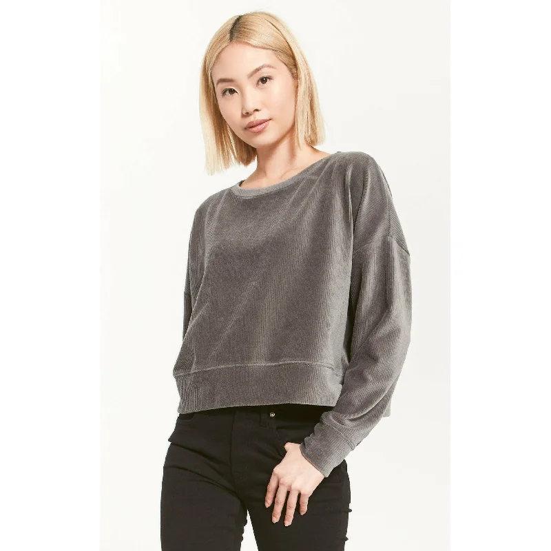 Astrid Cord Pullover Cozy Women's Sherpa - lined