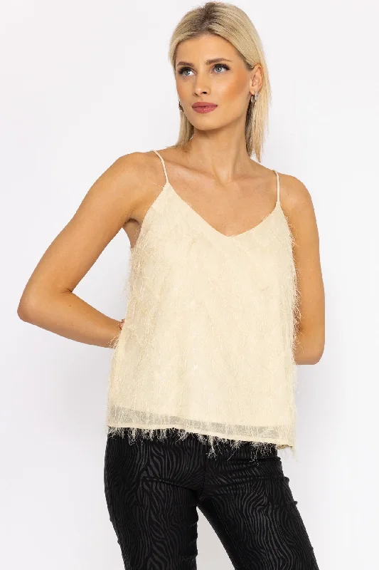Juliette Singlet Top in Cream Sophisticated Women's 