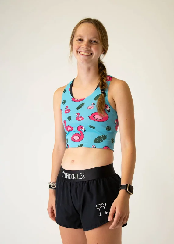 Blue Flamingo PWR Crop Top Casual Women's Japanese 