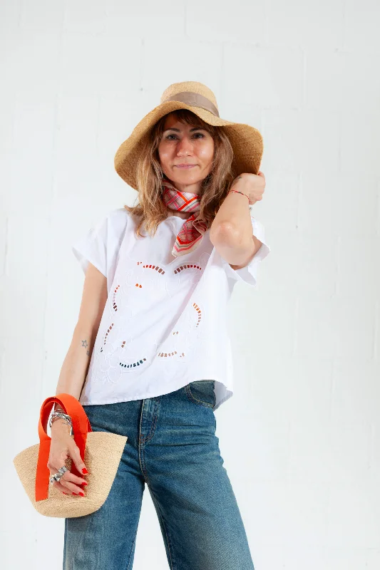 Embroidered Blouse Cool Women's Skate