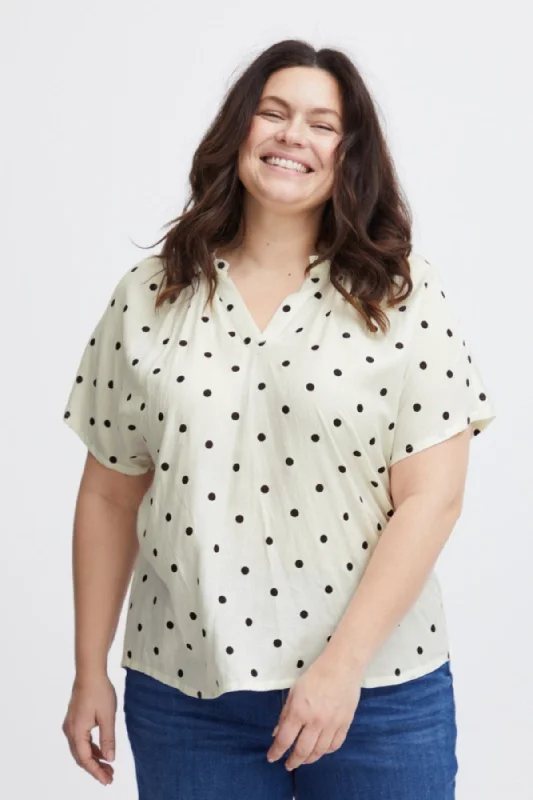 Cream Blouse Stylish Women's Tropical 