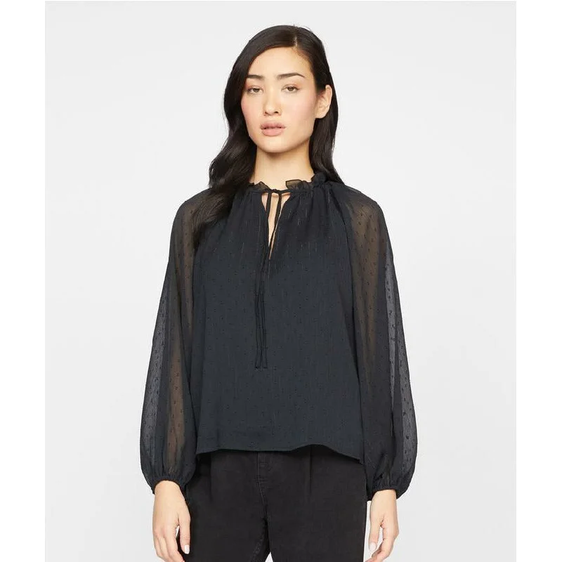 Live It Up Volume Blouse Classic Women's Pin - striped