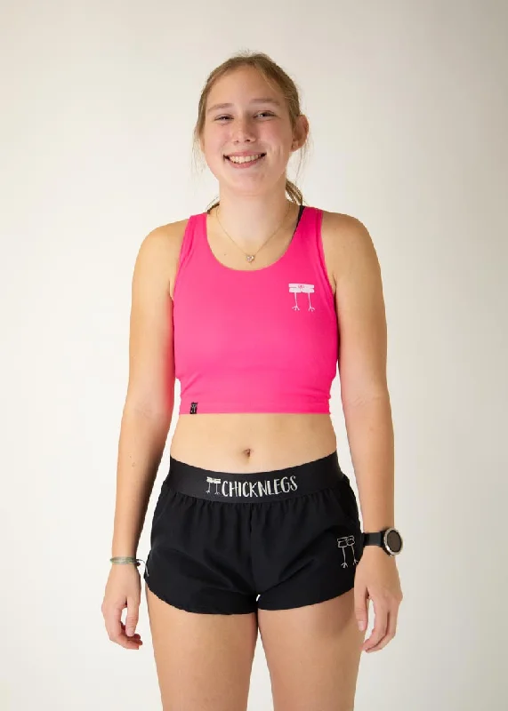 Neon Pink PWR Crop Top Country