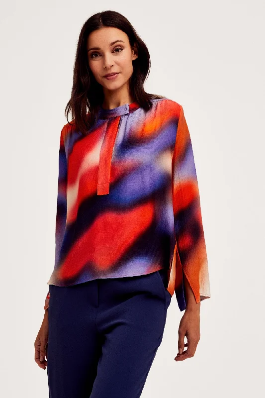 Saledo Top in Multi Print Geometric
