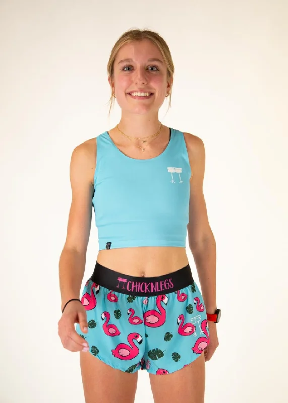 Sky Blue PWR Crop Top French