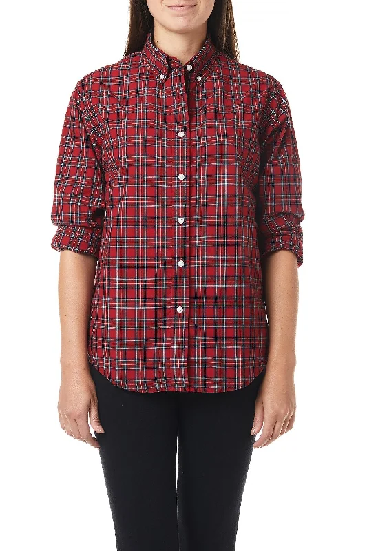 Ladies Button Down Shirt Royal Stewart Cashmere