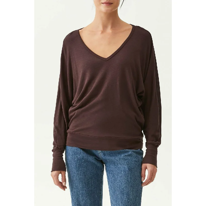 V-Neck Dolman Sleeve Tee Athletic Women's High - 