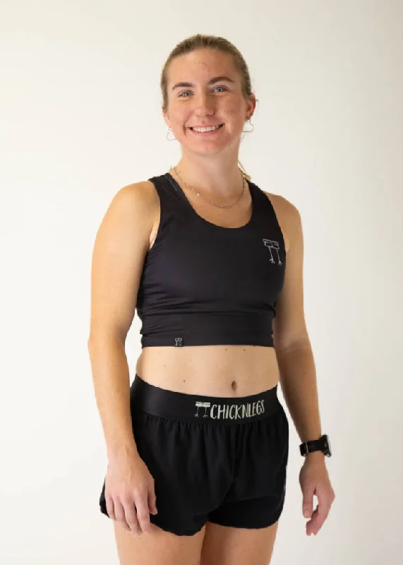 Black PWR Crop Top Women