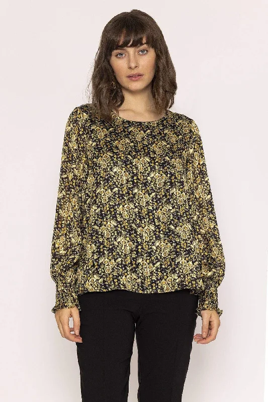 Lurex Top in Green Print Feminine Women's Soft 