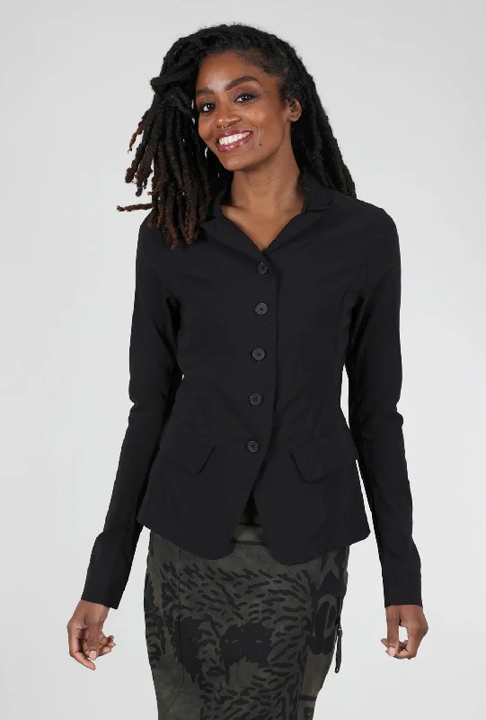 Signature Stretch Classic Blazer, Black Dapper Women's 1920S