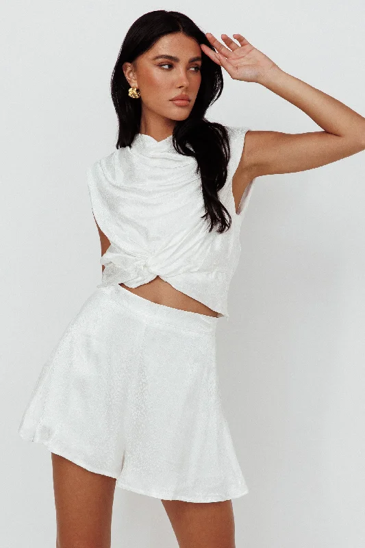 Sailing Snakeskin Texture Shorts White Australian Beach