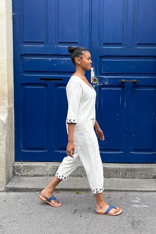 Liberté White Jumpsuit (S-L) Trendy Women's Oversized