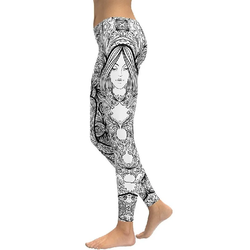 Meditation Zen Leggings Unique Women's Upcycled
