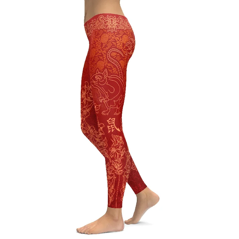 Chinese Zodiac Rat Leggings Gym