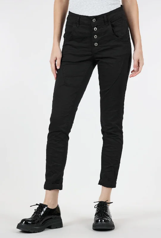 Four-Button F/W Signature Pant, Black Bold Women's Statement
