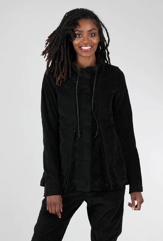 Grantchester Jacket, Black Hip Women's Retro