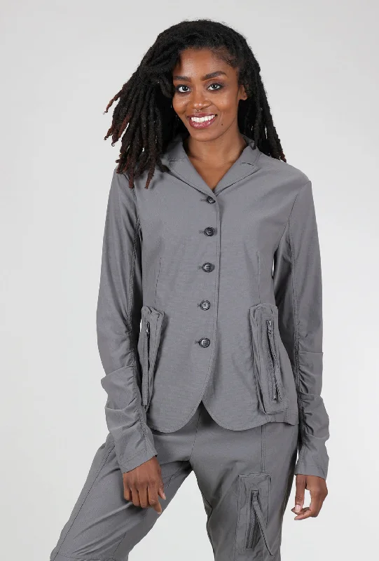 Twill Tech Zip Pocket Jacket, Rock Dynamic Women's High - energy