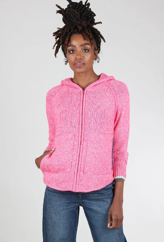 Mouline Colorblock Hoodie, Pink Disco