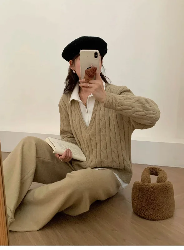 Maria Premium Woolen Coord Set - Tracksuit Youthful Women's Anime - inspired