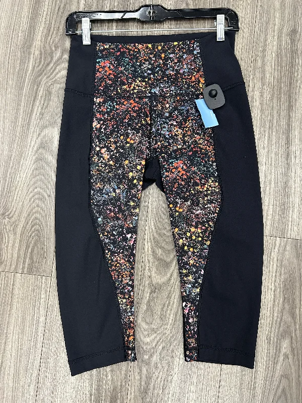 Athletic Leggings By Lululemon In Black, Size: 8 Cool Women's Distressed