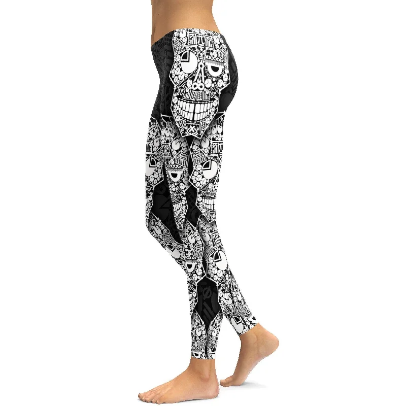 Math Skull Leggings Dynamic Women's Moto