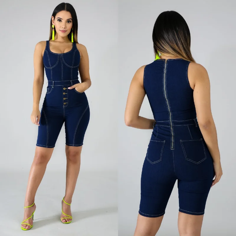 Delilah Denim Romper Cool Women's Skate