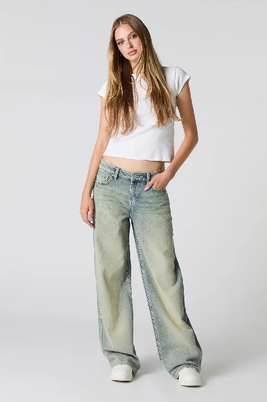 Vintage Light Wash Low Rise Skater Jean garde