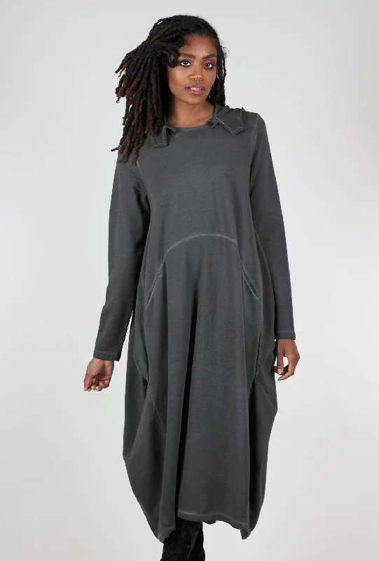 Hoodie Dress, Asphalt British Gentlewoman Style
