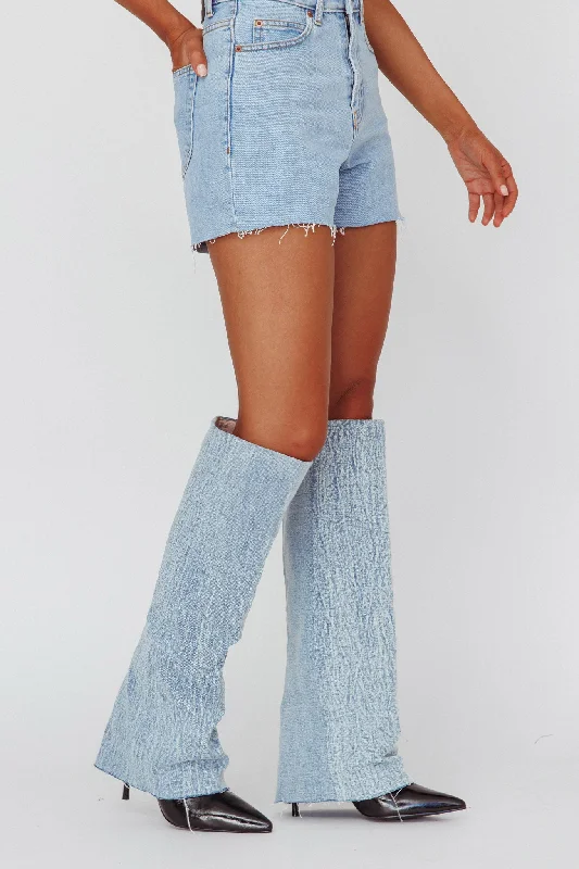AZALEA WANG Appealing-Denim Stiletto Boot Dynamic Women's High - energy