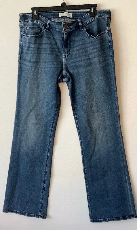Jeans Boot Cut By Abercrombie And Fitch In Blue Denim, Size: 14 Sleek Women's Metallic Jeans Boot Cut By Abercrombie And Fitch In Blue Denim, Size: 14 Sleek Women's Metallic