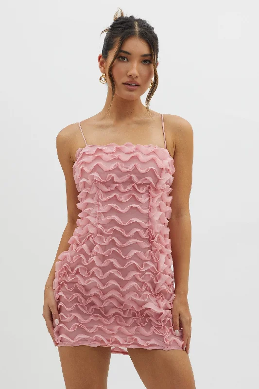 Tizzy Embellished Mini Dress Pink Sporty Women's Athleisure 