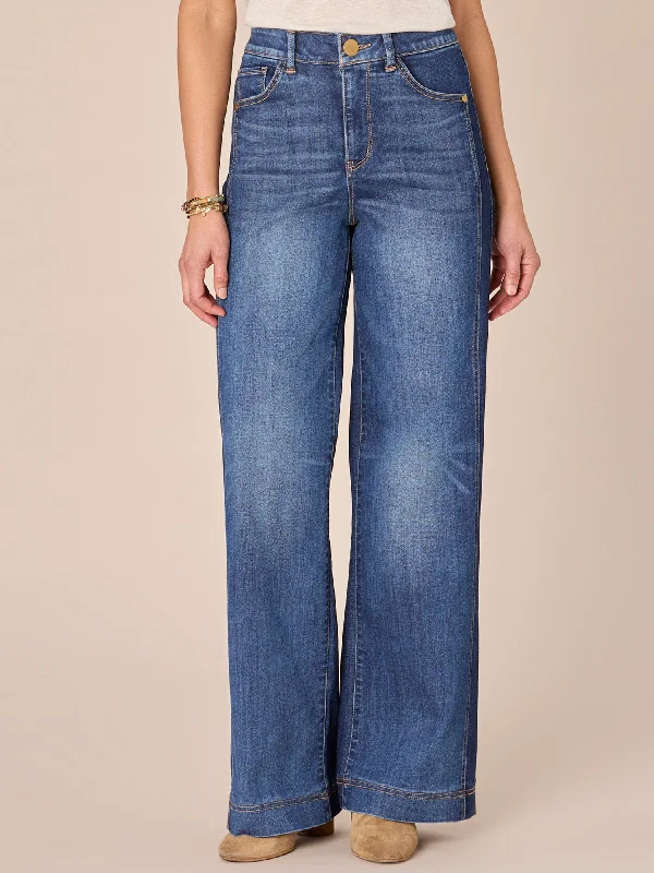 "Ab"solution Skyrise Repreve Wide Leg Jeans with Double Side Seams Practical Women's Quick - dry "Ab"solution Skyrise Repreve Wide Leg Jeans with Double Side Seams Practical Women's Quick - dry