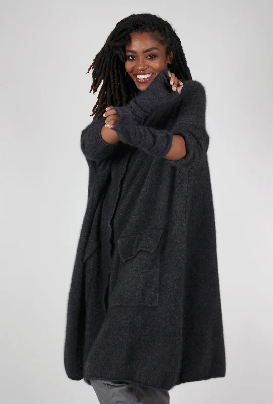 Luxe Raccoon Handwarmers, Slate Melange Refined Women's Classic 