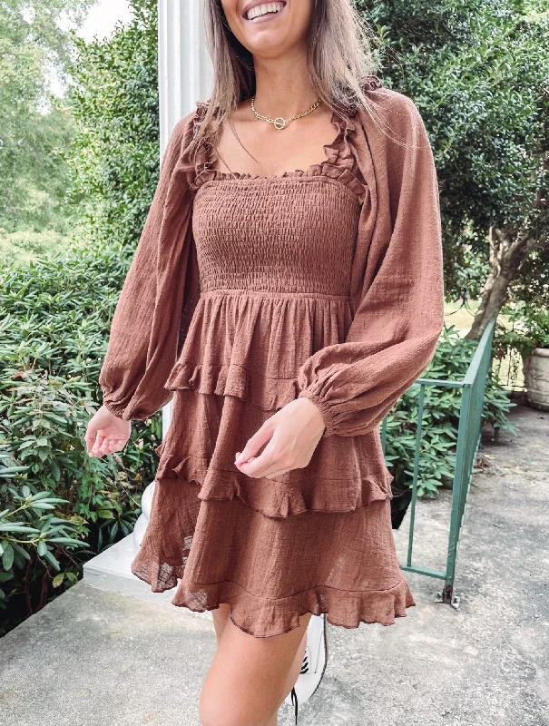 Donna Ruffle Dress Cozy Women's Winter
