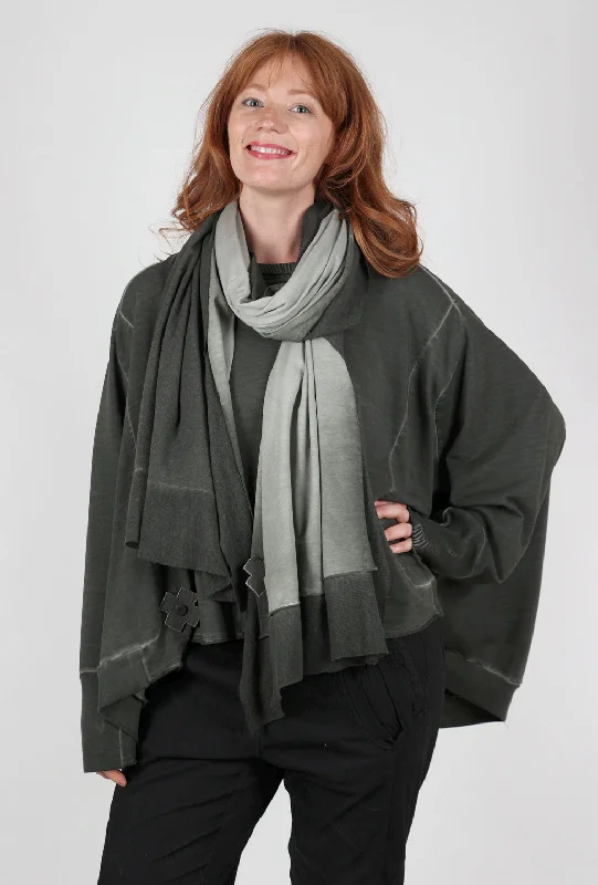 Tulle/Jersey Scarf, Olive Cozy Women's Sherpa - lined