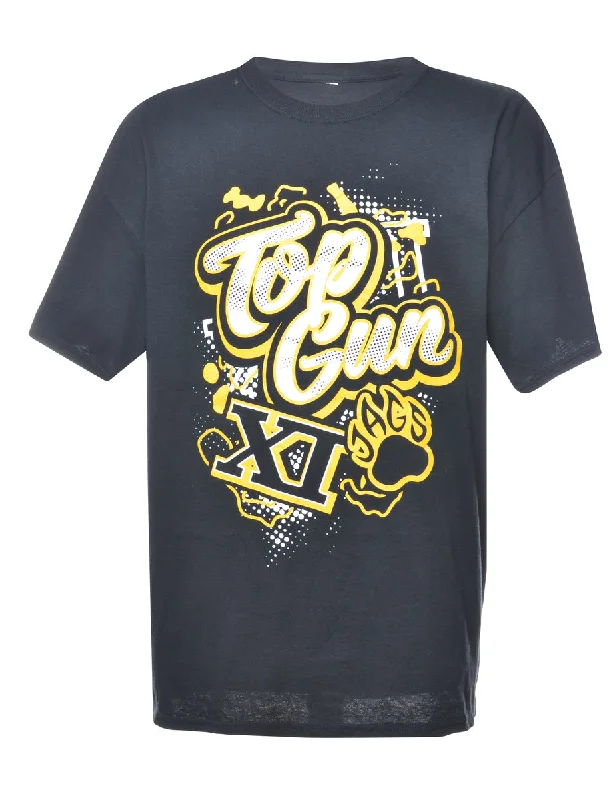 Top Gun Printed T-shirt - XL Casual Women's Loose - fitting
