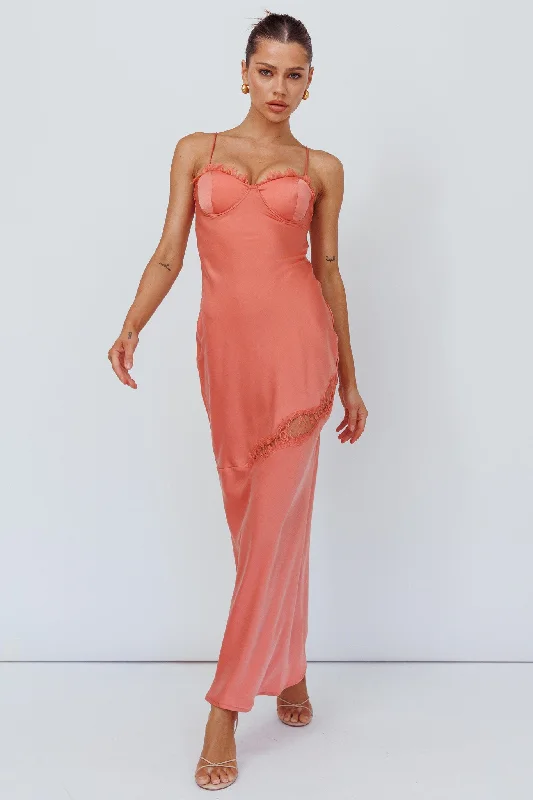 Sweet Talker Lace Trim Midi Dress Mango Refined Women's 