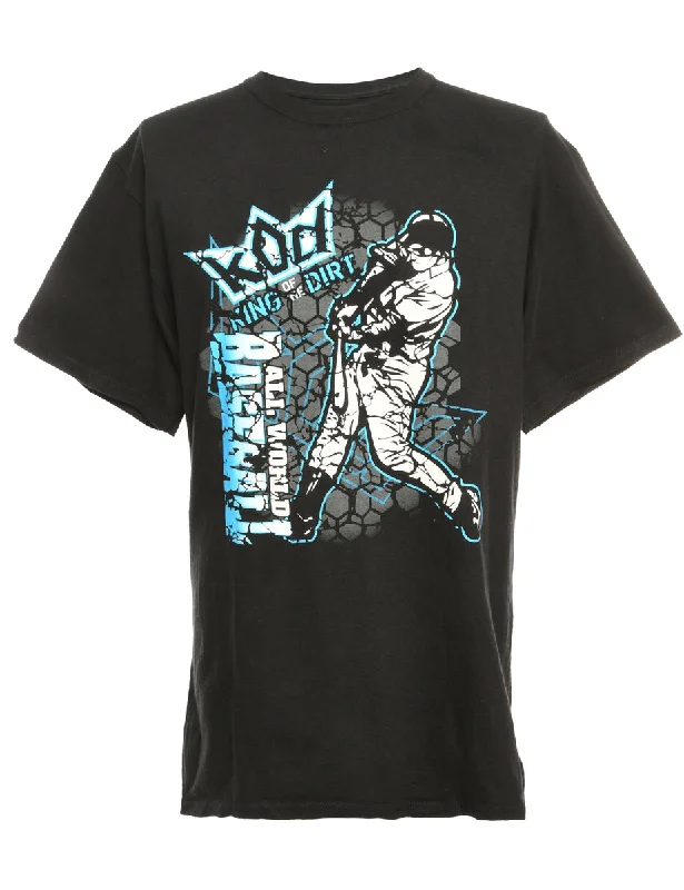 King Of The Dirt Baseball Sports T-shirt - S Classic Women's Tweed