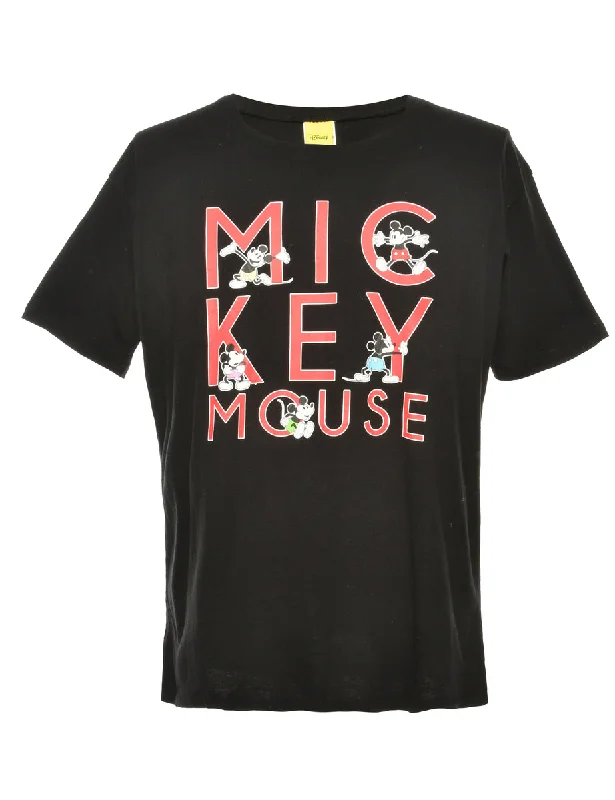 Disney Mickey Mouse Cartoon T-shirt - M Streetwear Style for 