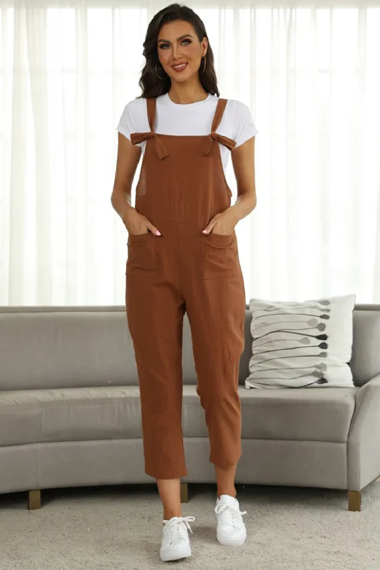Full Size Square Neck Wide Strap Jumpsuit garde