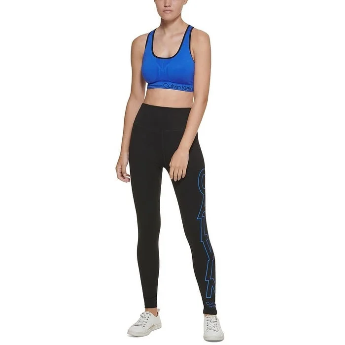 Calvin Klein Women's Medium Impact Sports Bra Blue Size Small - S Hip Women's Urban