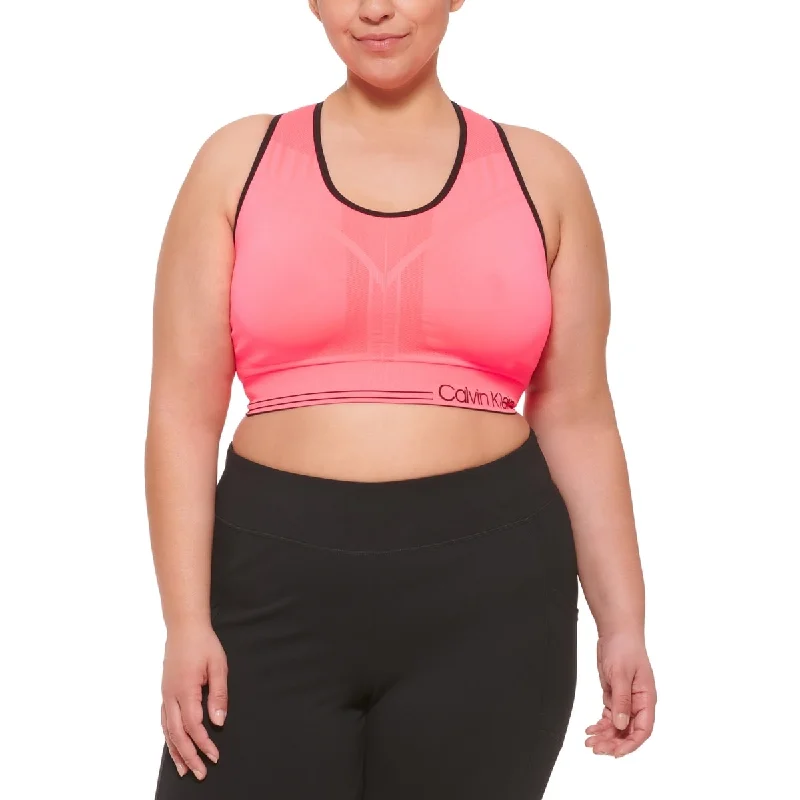 Calvin Klein Women's Reversible Medium Impact Sports Bra Orange Size 1X Bold Women's Animal Print Calvin Klein Women's Reversible Medium Impact Sports Bra Orange Size 1X Bold Women's Animal Print