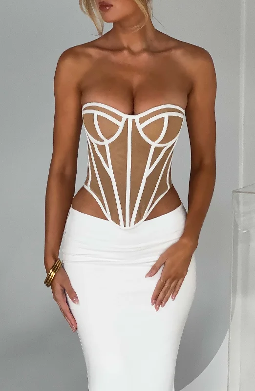 Santanna Corset - Ivory/Nude Laid - back Women's Style