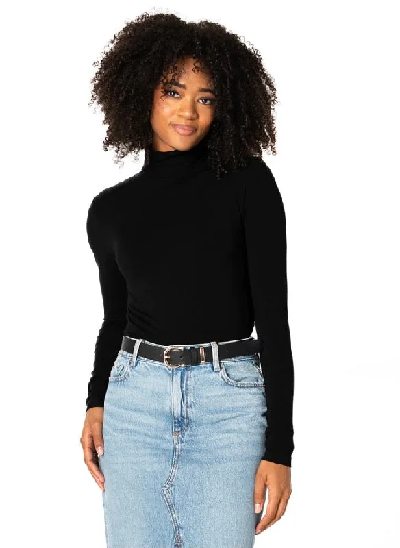 Bamboo Short Turtleneck Cozy Women's Winter