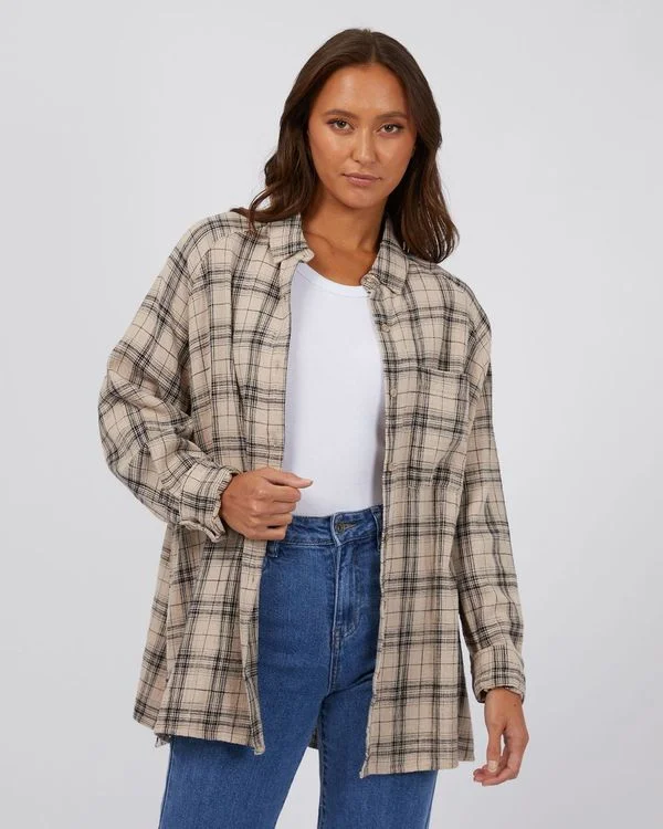 Silent Theory Van Check Shirt Trendy Women's Oversized