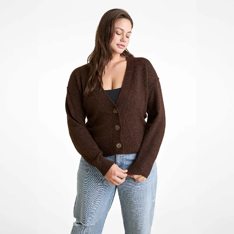 Cozy Knit Cardigan | Coffee Cool Women's Distressed